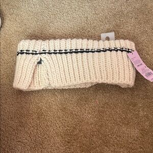 Cream with black accent Infinity Scarf